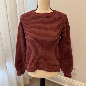Abercrombie & Fitch Women's Crew Knit Sweater - Rust